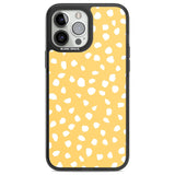 White on Yellow Dalmatian Polka Dot Spots