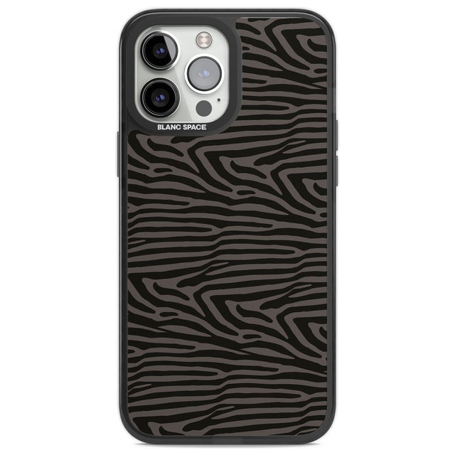 Dark Animal Print Pattern Zebra Phone Case iPhone 13 Pro Max / Black Impact Case,iPhone 14 Pro Max / Black Impact Case Blanc Space
