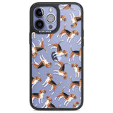 Beagle Watercolour Dog Pattern Phone Case iPhone 13 Pro Max / Black Impact Case,iPhone 14 Pro Max / Black Impact Case Blanc Space