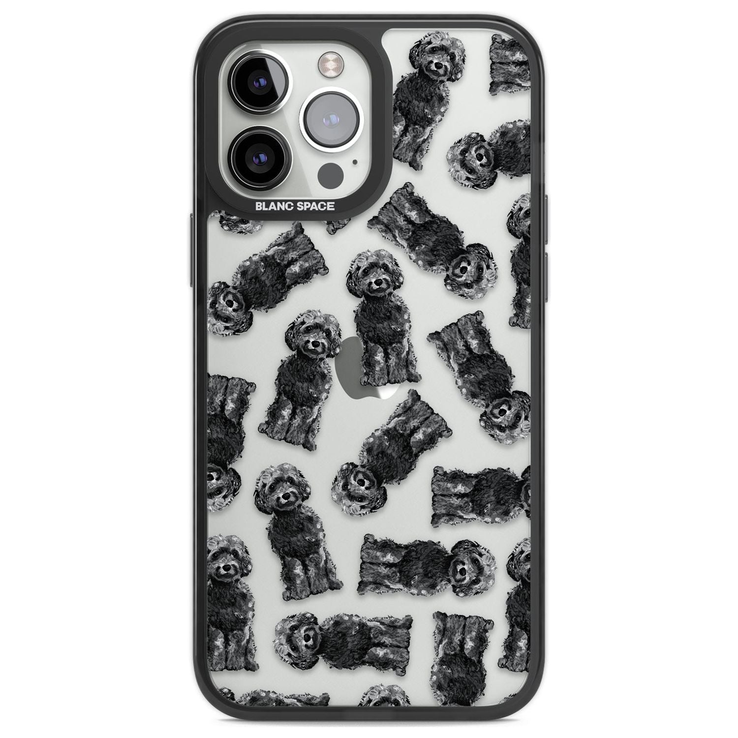 Cockapoo (Black) Watercolour Dog Pattern