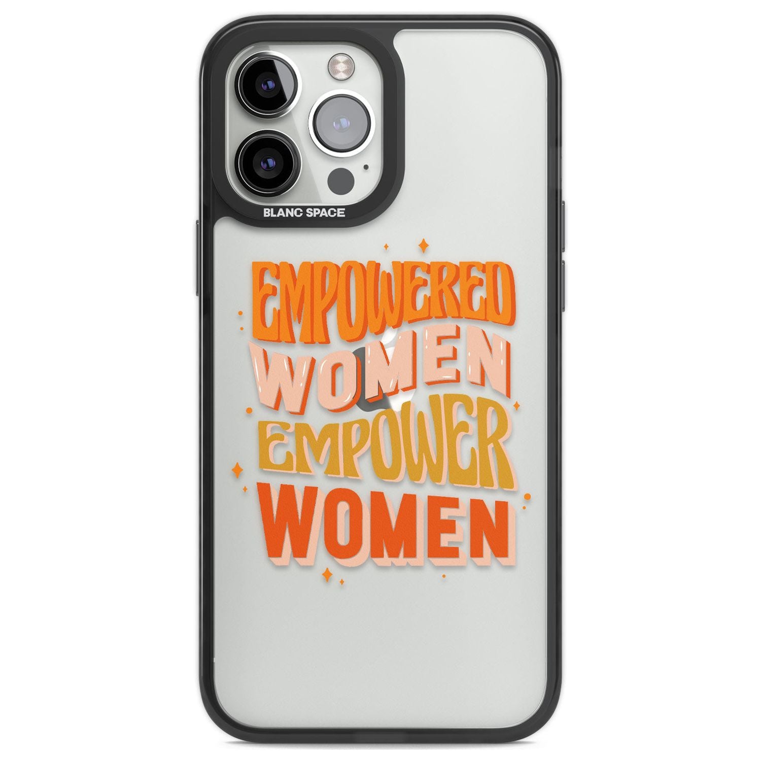 Empowered Women Phone Case iPhone 13 Pro Max / Black Impact Case,iPhone 14 Pro Max / Black Impact Case Blanc Space