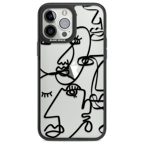 Abstract Line Art Black Clear