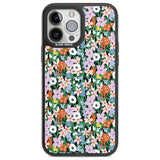 Jazzy Floral Mix: Solid Phone Case iPhone 13 Pro Max / Black Impact Case,iPhone 14 Pro Max / Black Impact Case Blanc Space