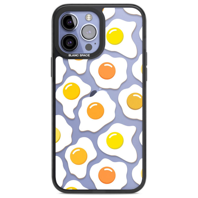 Fried Egg Pattern Phone Case iPhone 13 Pro Max / Black Impact Case,iPhone 14 Pro Max / Black Impact Case Blanc Space