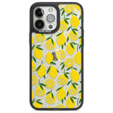 Bright Lemon Fruity Pattern Phone Case iPhone 13 Pro Max / Black Impact Case,iPhone 14 Pro Max / Black Impact Case Blanc Space