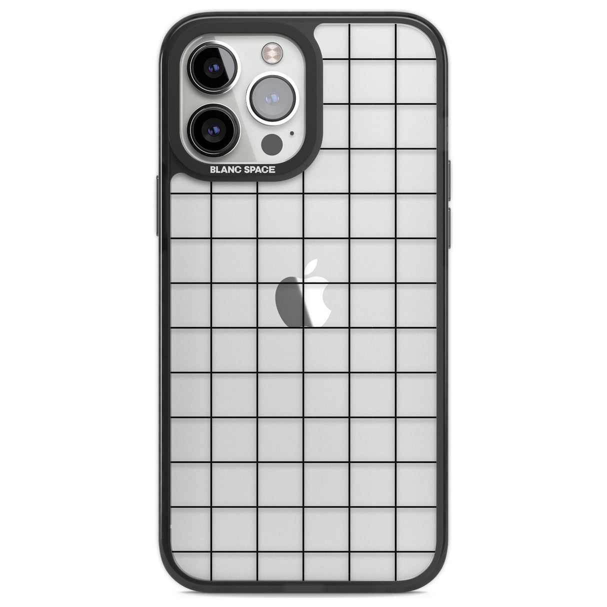 Simplistic Large Grid Pattern Black (Transparent)