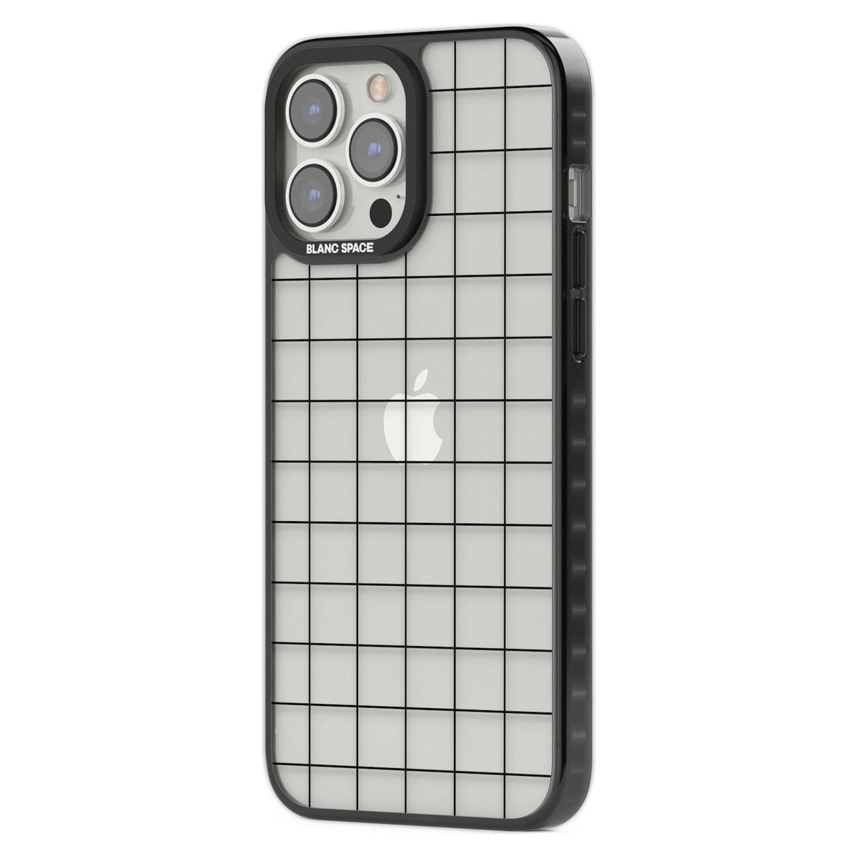 Simplistic Large Grid Pattern Black (Transparent)