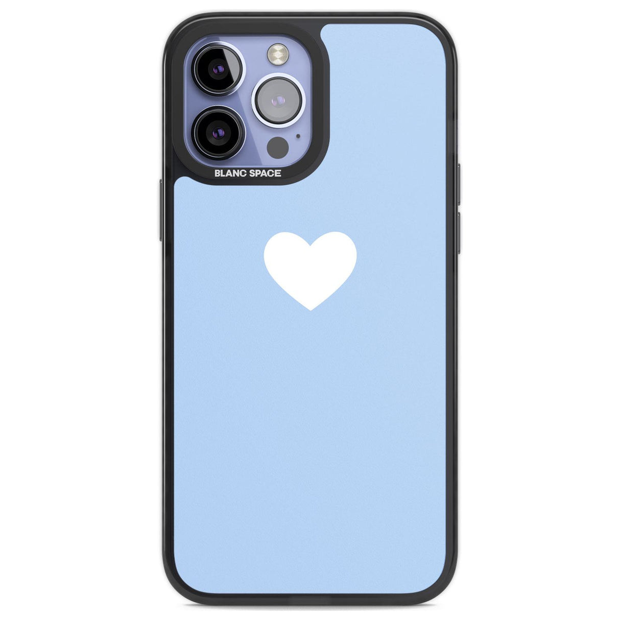 Single Heart Design: White & Baby Blue