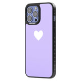 Single Heart White & Pale Purple