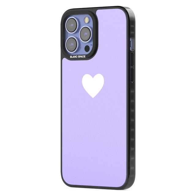 Single Heart White & Pale Purple