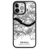 Map of Seoul, South Korea Phone Case iPhone 13 Pro Max / Black Impact Case,iPhone 14 Pro Max / Black Impact Case Blanc Space