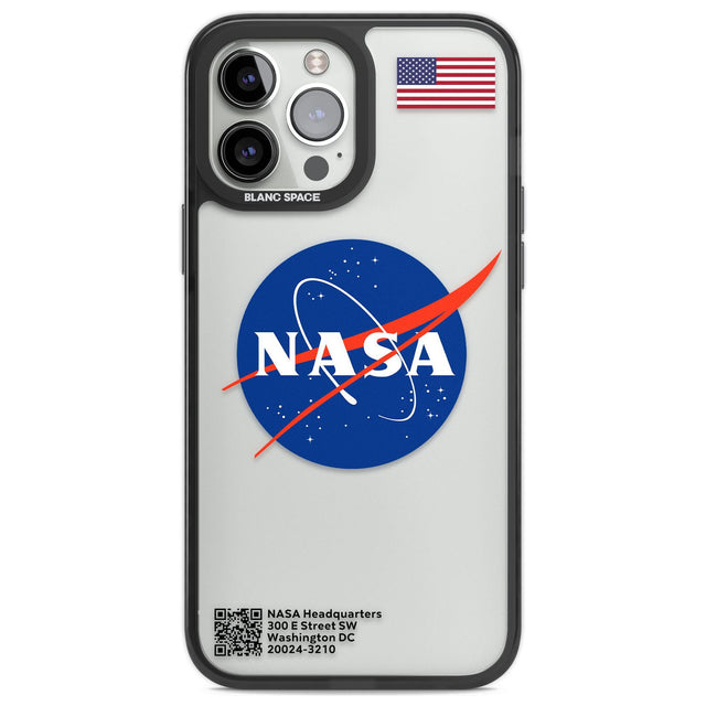 NASA Meatball Phone Case iPhone 13 Pro Max / Black Impact Case,iPhone 14 Pro Max / Black Impact Case Blanc Space