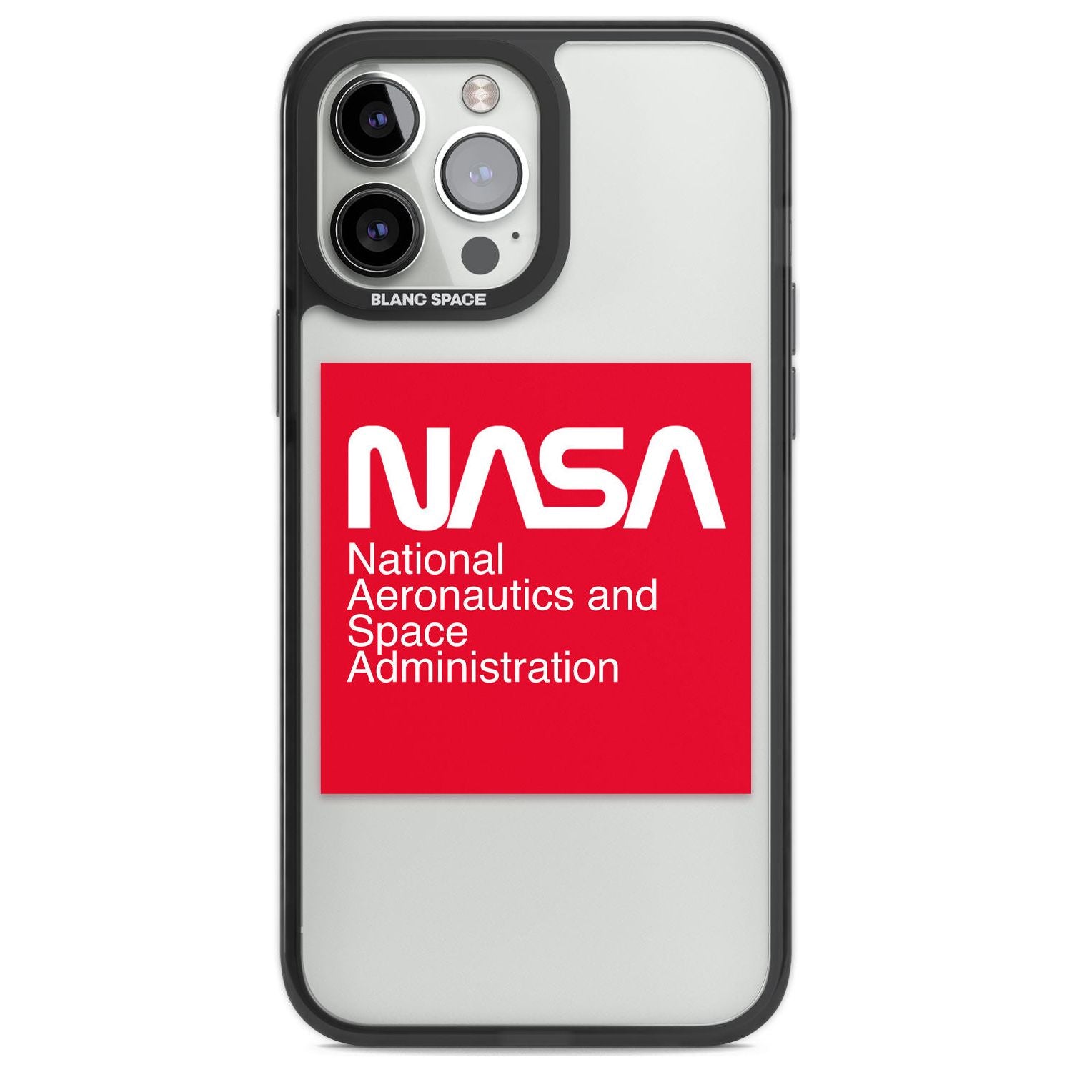 NASA The Worm Box Phone Case iPhone 13 Pro Max / Black Impact Case,iPhone 14 Pro Max / Black Impact Case Blanc Space