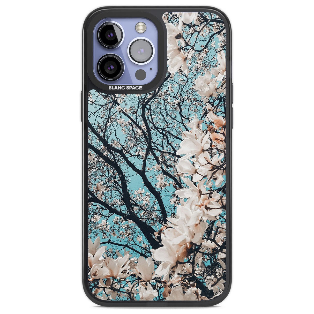 Magnolia Tree Photograph Phone Case iPhone 13 Pro Max / Black Impact Case,iPhone 14 Pro Max / Black Impact Case Blanc Space