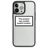 Contains Explicit Content Phone Case iPhone 13 Pro Max / Black Impact Case,iPhone 14 Pro Max / Black Impact Case Blanc Space