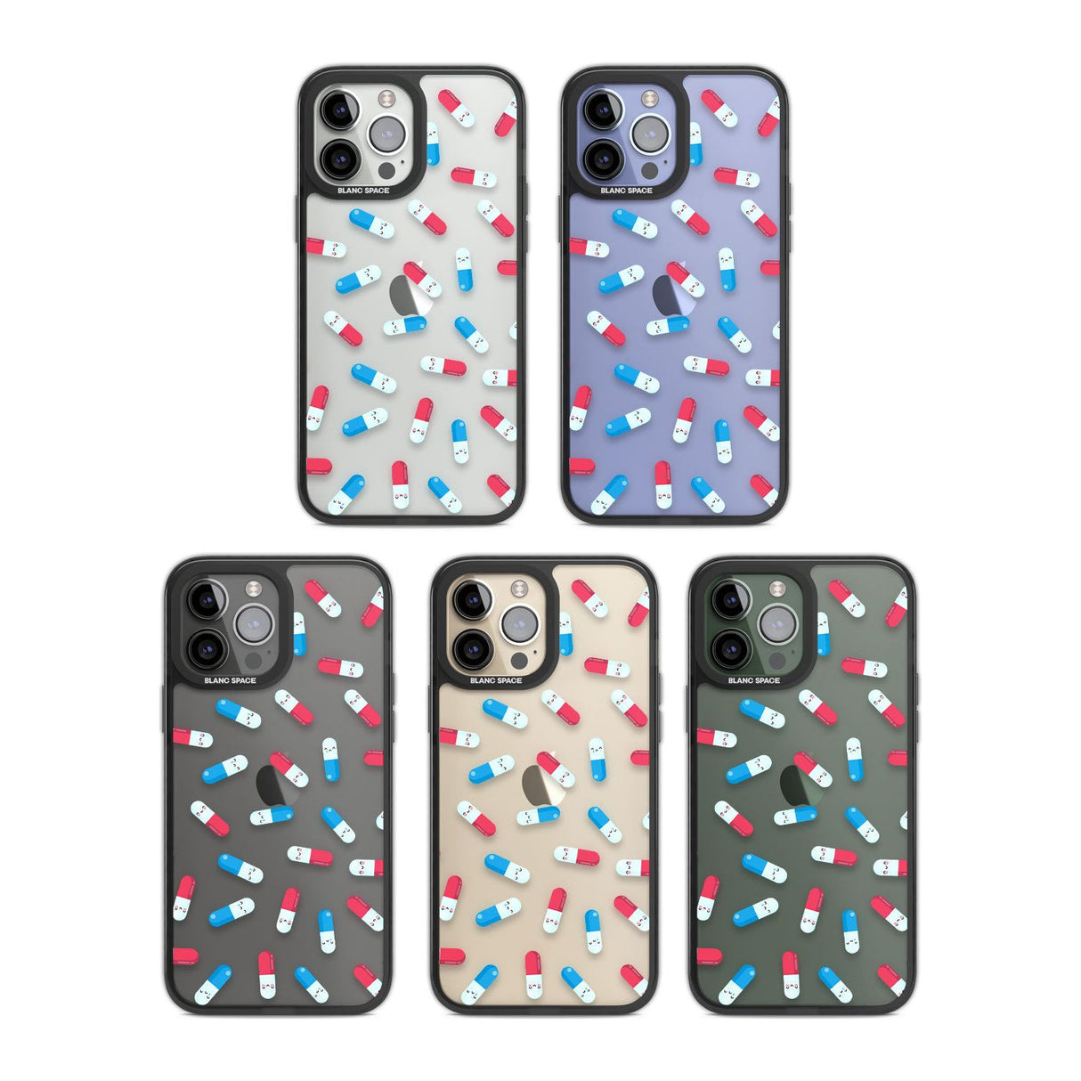 Kawaii Pill PatternPhone Case for iPhone 14 Pro Max