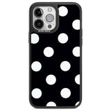 Chic Black Polka Dot Phone Case iPhone 14 Pro Max / Black Impact Case,iPhone 13 Pro Max / Black Impact Case Blanc Space