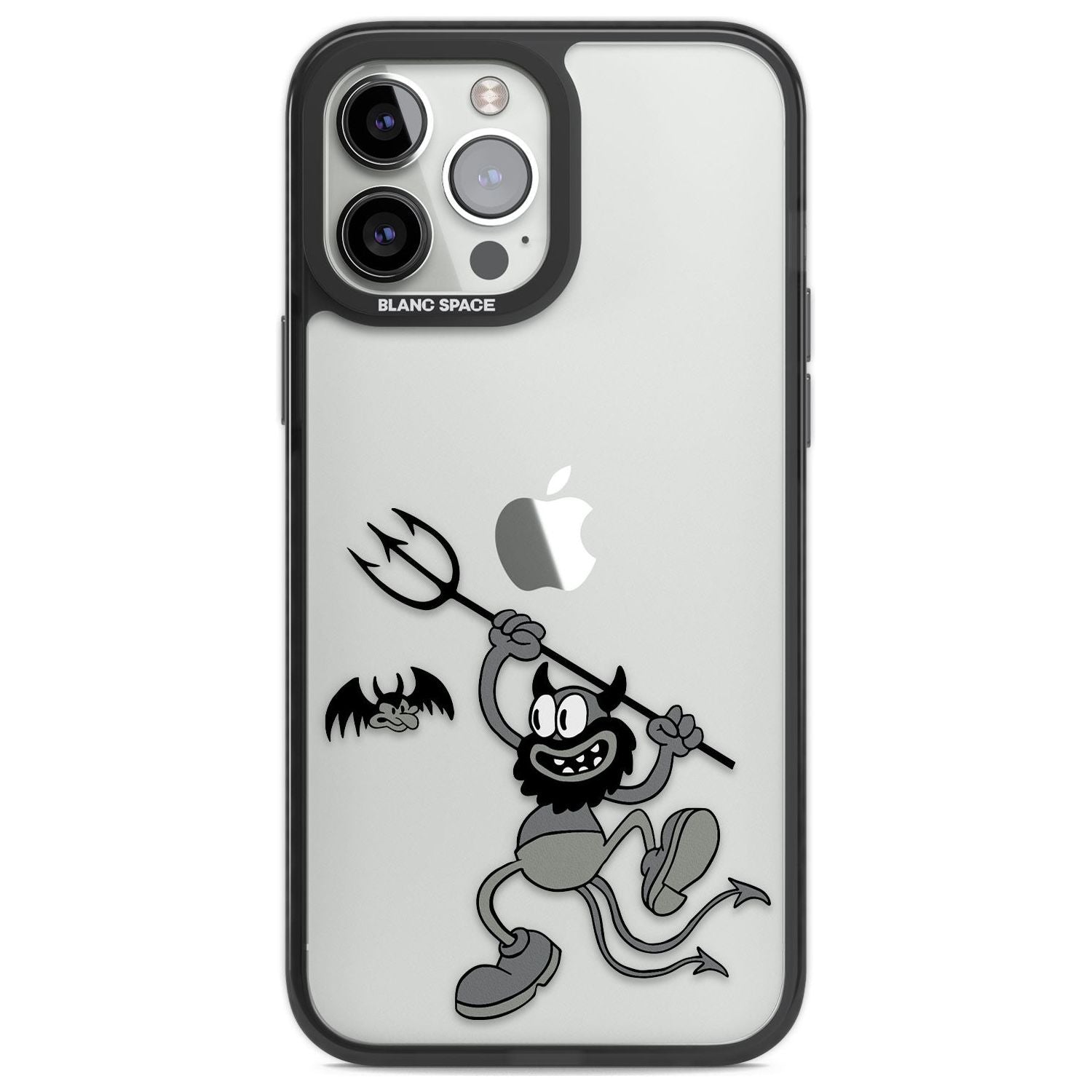 Dancing Devil Phone Case iPhone 13 Pro Max / Black Impact Case,iPhone 14 Pro Max / Black Impact Case Blanc Space