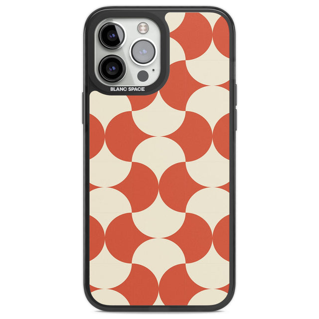 Abstract Retro Shapes: Psychedelic Pattern Phone Case iPhone 13 Pro Max / Black Impact Case,iPhone 14 Pro Max / Black Impact Case Blanc Space