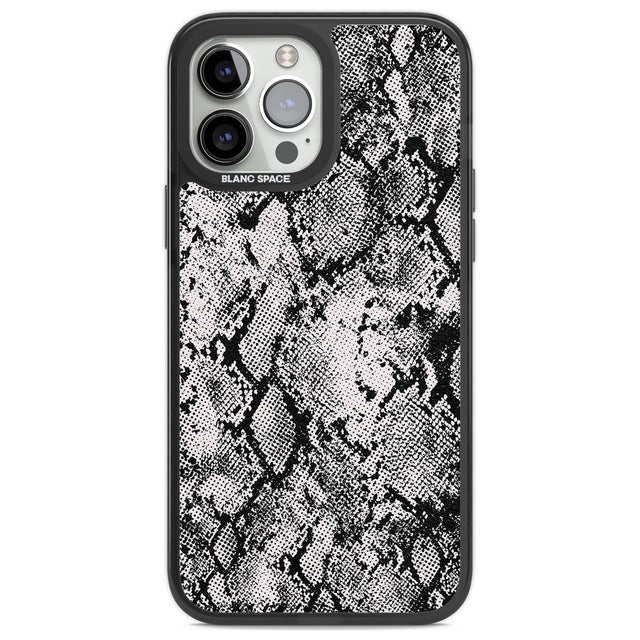 Pastel Snakeskin - Grey Phone Case iPhone 14 Pro Max / Black Impact Case,iPhone 13 Pro Max / Black Impact Case Blanc Space