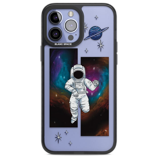Escape The Nebula Phone Case iPhone 13 Pro Max / Black Impact Case,iPhone 14 Pro Max / Black Impact Case Blanc Space