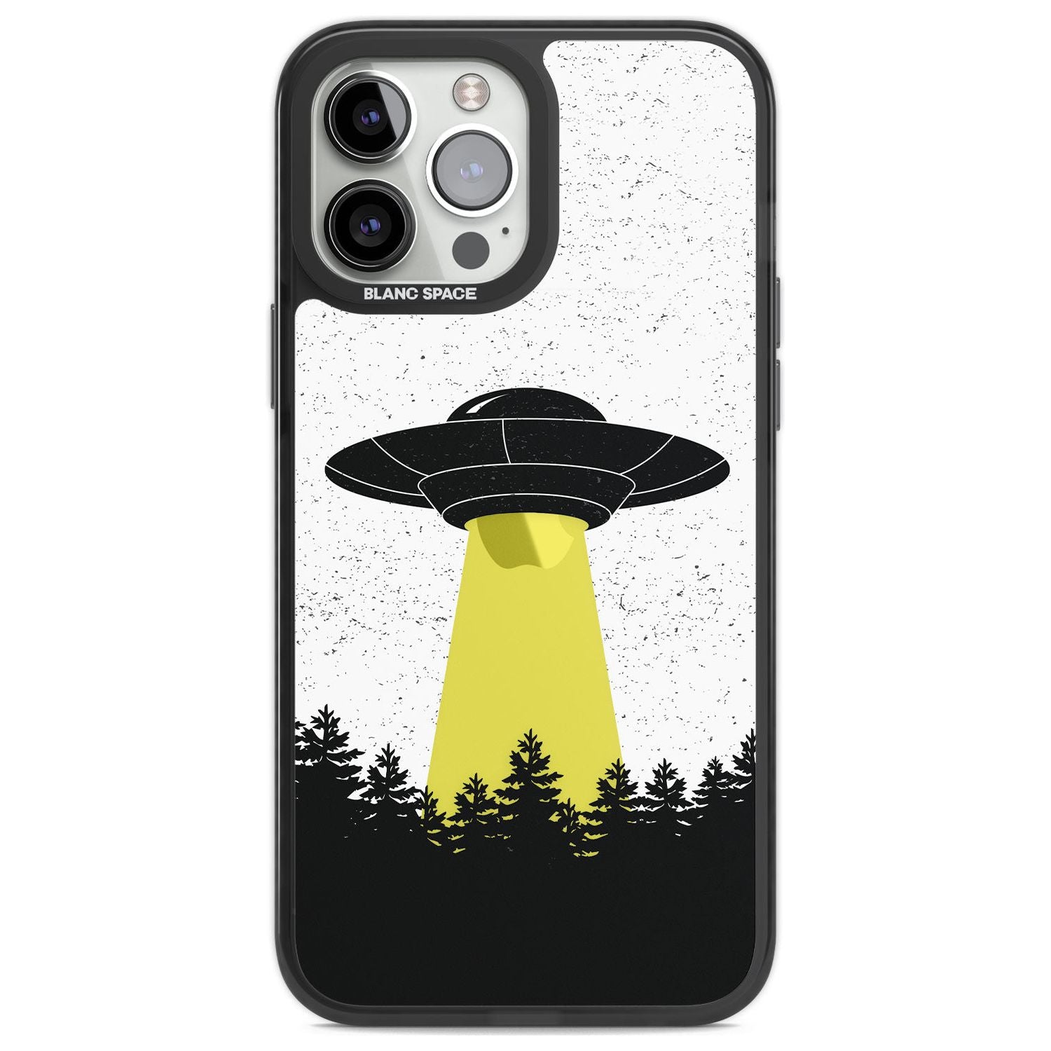 Alien Abduction Phone Case iPhone 13 Pro Max / Black Impact Case,iPhone 14 Pro Max / Black Impact Case Blanc Space