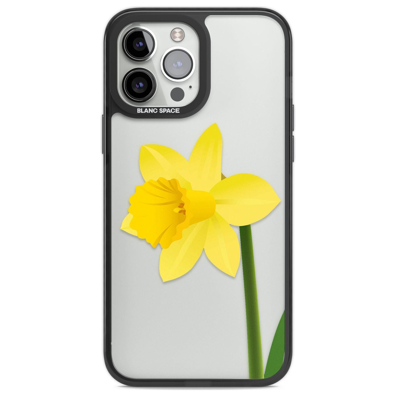 Daffodil Phone Case iPhone 14 Pro Max / Black Impact Case,iPhone 13 Pro Max / Black Impact Case Blanc Space