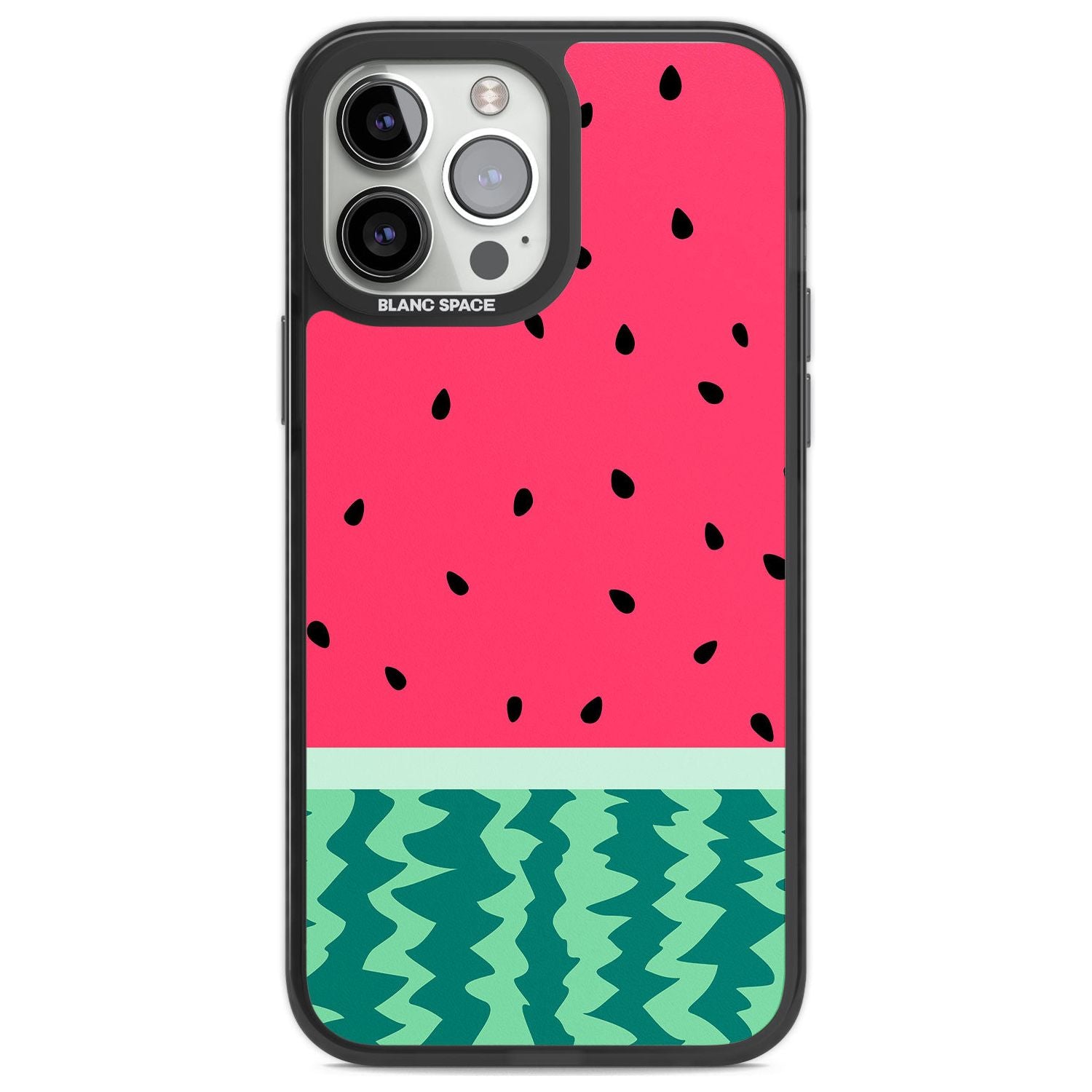 Full Watermelon Print Phone Case iPhone 13 Pro Max / Black Impact Case,iPhone 14 Pro Max / Black Impact Case Blanc Space
