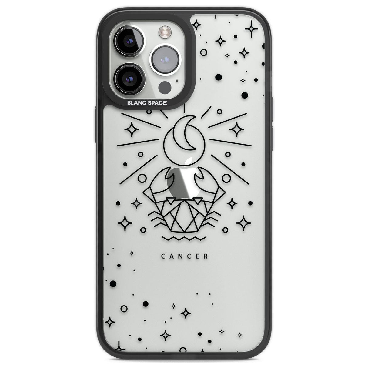 Cancer Emblem - Transparent Design Phone Case iPhone 13 Pro Max / Black Impact Case,iPhone 14 Pro Max / Black Impact Case Blanc Space