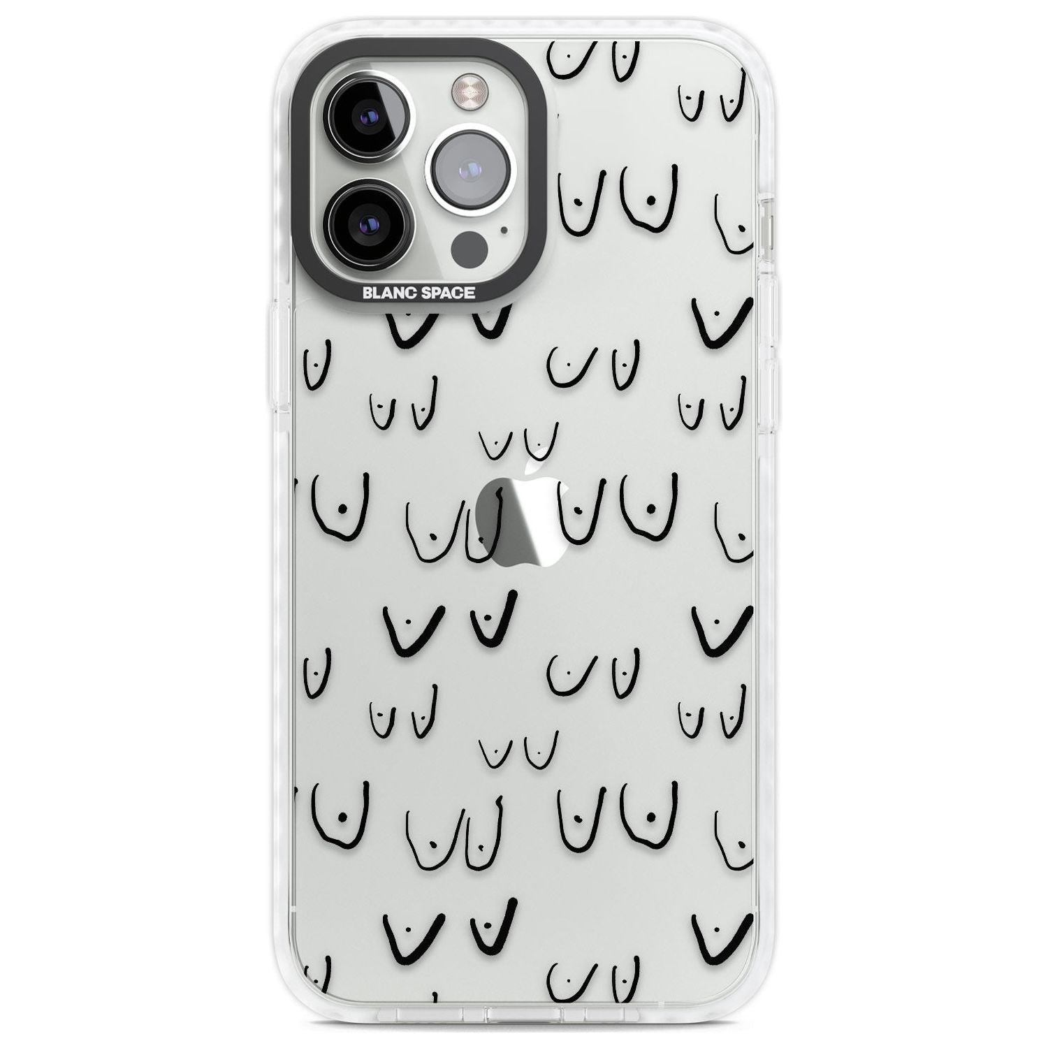Free the boob (Black) Phone Case iPhone 13 Pro Max / Impact Case,iPhone 14 Pro Max / Impact Case Blanc Space