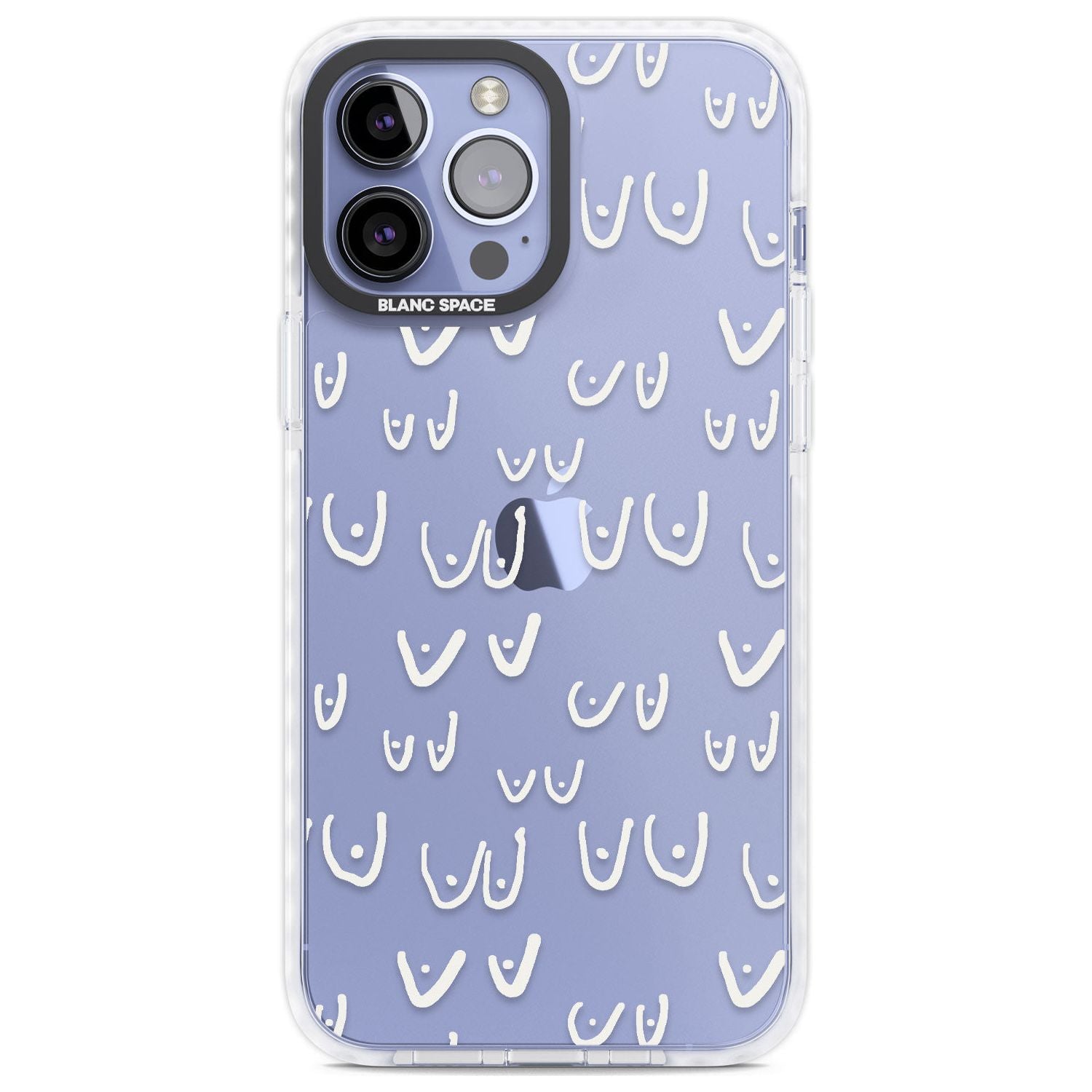 Free the boob (White) Phone Case iPhone 13 Pro Max / Impact Case,iPhone 14 Pro Max / Impact Case Blanc Space