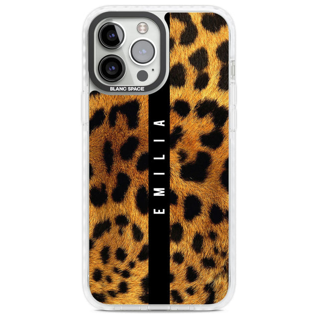 Personalised Leopard Print Custom Phone Case iPhone 13 Pro Max / Impact Case,iPhone 14 Pro Max / Impact Case Blanc Space