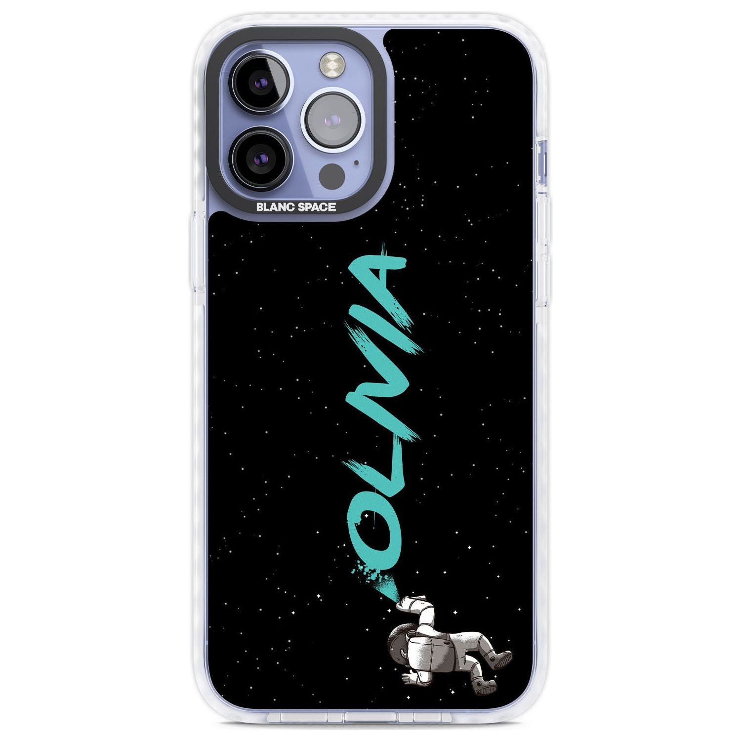 Personalised Graffiti Astronaut Custom Phone Case iPhone 13 Pro Max / Impact Case,iPhone 14 Pro Max / Impact Case Blanc Space