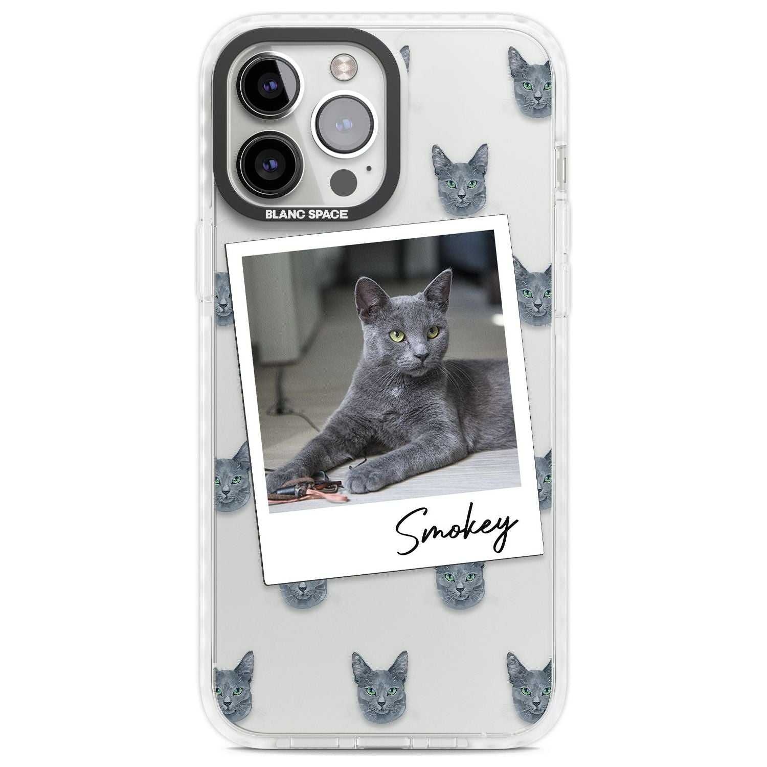 Personalised Korat Cat Photo Custom Phone Case iPhone 13 Pro Max / Impact Case,iPhone 14 Pro Max / Impact Case Blanc Space