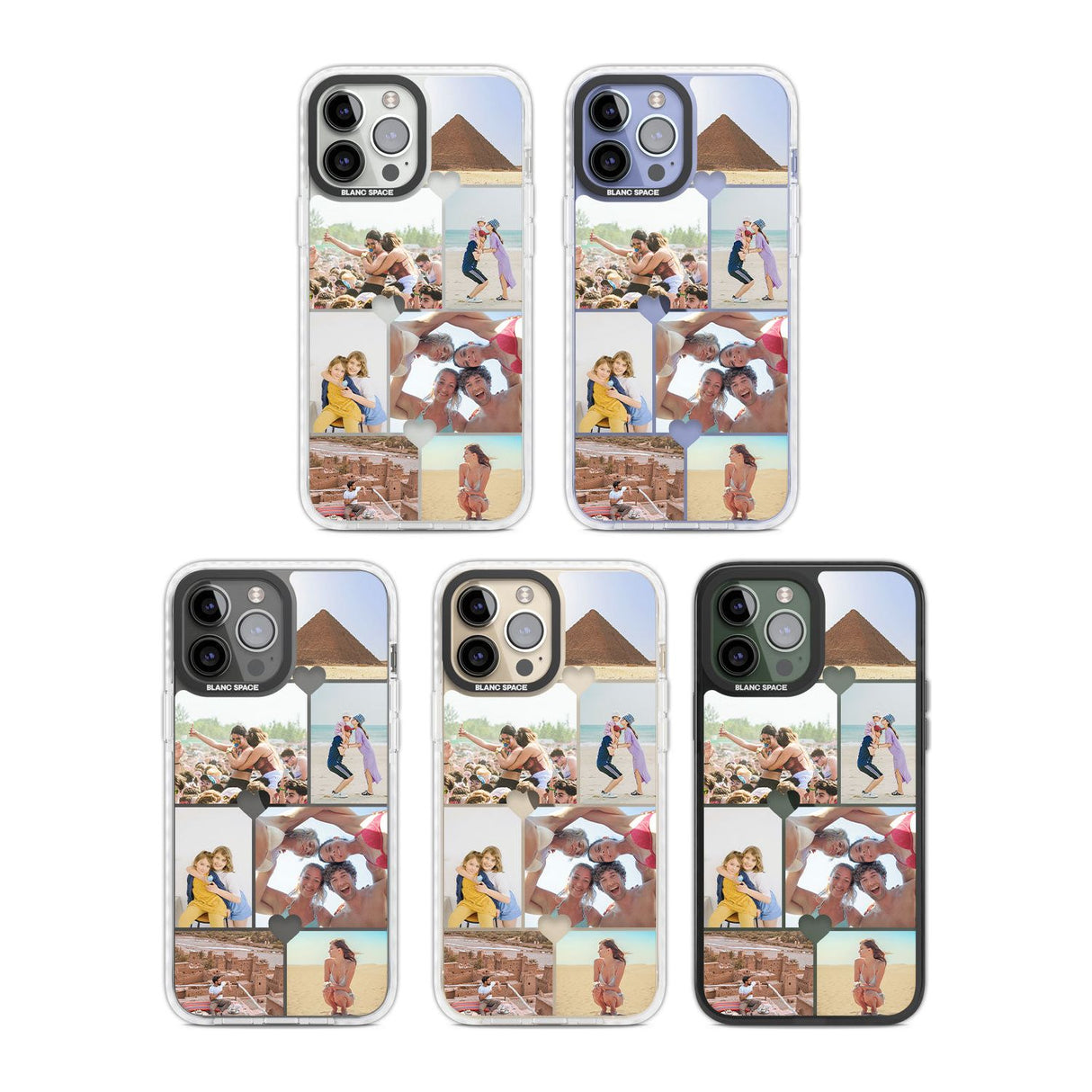 Personalised Heart Photo GridPhone Case for iPhone 14 Pro Max