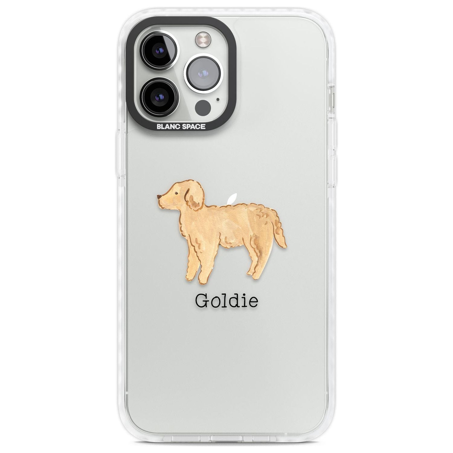 Personalised Hand Painted Goldendoodle Custom Phone Case iPhone 13 Pro Max / Impact Case,iPhone 14 Pro Max / Impact Case Blanc Space