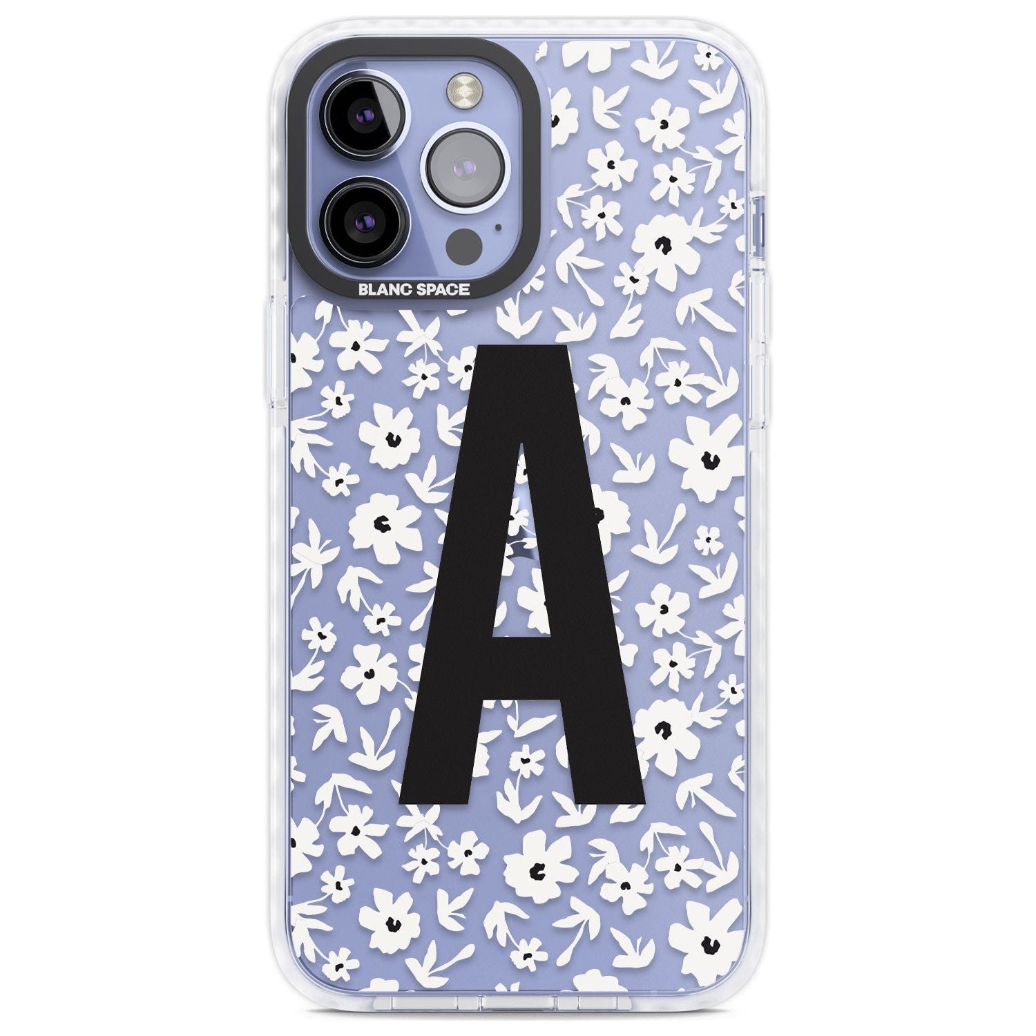 Personalised Floral Pattern Personalised Custom Phone Case iPhone 13 Pro Max / Impact Case,iPhone 14 Pro Max / Impact Case Blanc Space