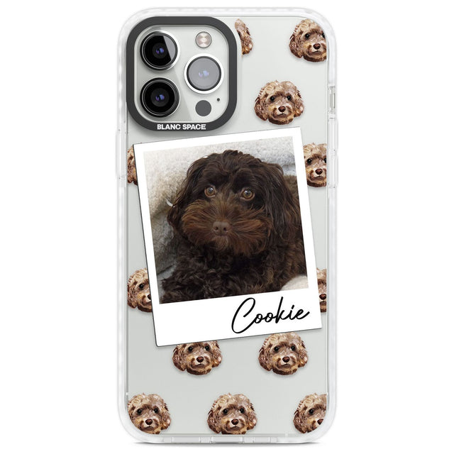 Personalised Cockapoo, Brown - Dog Photo Custom Phone Case iPhone 13 Pro Max / Impact Case,iPhone 14 Pro Max / Impact Case Blanc Space