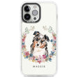 Personalised Australian Shepherd Watercolour Dog Portrait Custom Phone Case iPhone 13 Pro Max / Impact Case,iPhone 14 Pro Max / Impact Case Blanc Space