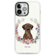 Personalised Chocolate Lab - Watercolour Dog Portrait Custom Phone Case iPhone 13 Pro Max / Impact Case,iPhone 14 Pro Max / Impact Case Blanc Space