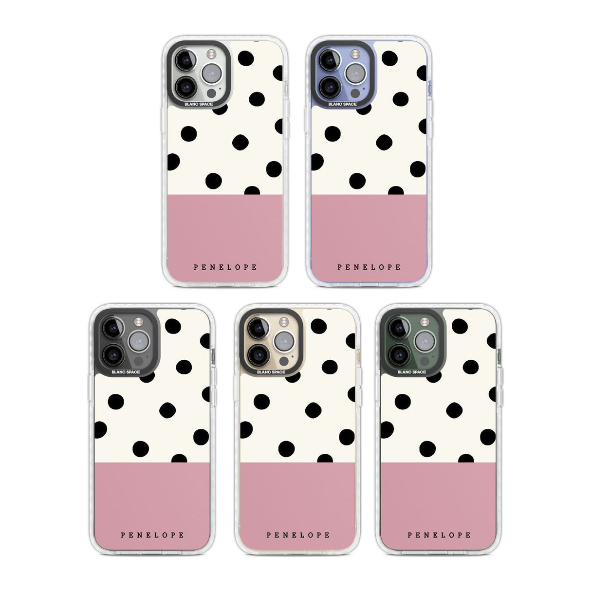 Personalised Pink Border Polka Dot Custom Phone Case iPhone 15 Pro Max / Black Impact Case,iPhone 15 Plus / Black Impact Case,iPhone 15 Pro / Black Impact Case,iPhone 15 / Black Impact Case,iPhone 15 Pro Max / Impact Case,iPhone 15 Plus / Impact Case,iPhone 15 Pro / Impact Case,iPhone 15 / Impact Case,iPhone 15 Pro Max / Magsafe Black Impact Case,iPhone 15 Plus / Magsafe Black Impact Case,iPhone 15 Pro / Magsafe Black Impact Case,iPhone 15 / Magsafe Black Impact Case,iPhone 14 Pro Max / Black Impact Case,iP