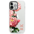 Personalised Clear Vintage Floral Pink Peonies Custom Phone Case iPhone 13 Pro Max / Impact Case,iPhone 14 Pro Max / Impact Case Blanc Space