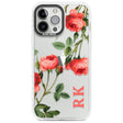 Personalised Clear Vintage Floral Pink Roses Custom Phone Case iPhone 13 Pro Max / Impact Case,iPhone 14 Pro Max / Impact Case Blanc Space