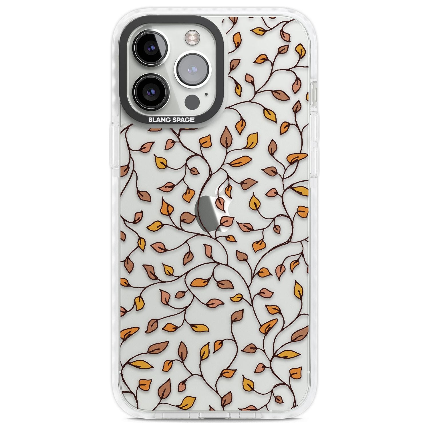 Personalised Autumn Leaves Pattern Custom Phone Case iPhone 13 Pro Max / Impact Case,iPhone 14 Pro Max / Impact Case Blanc Space