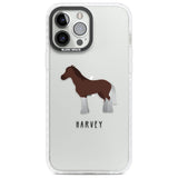 Personalised Brown Horse Custom Phone Case iPhone 13 Pro Max / Impact Case,iPhone 14 Pro Max / Impact Case Blanc Space