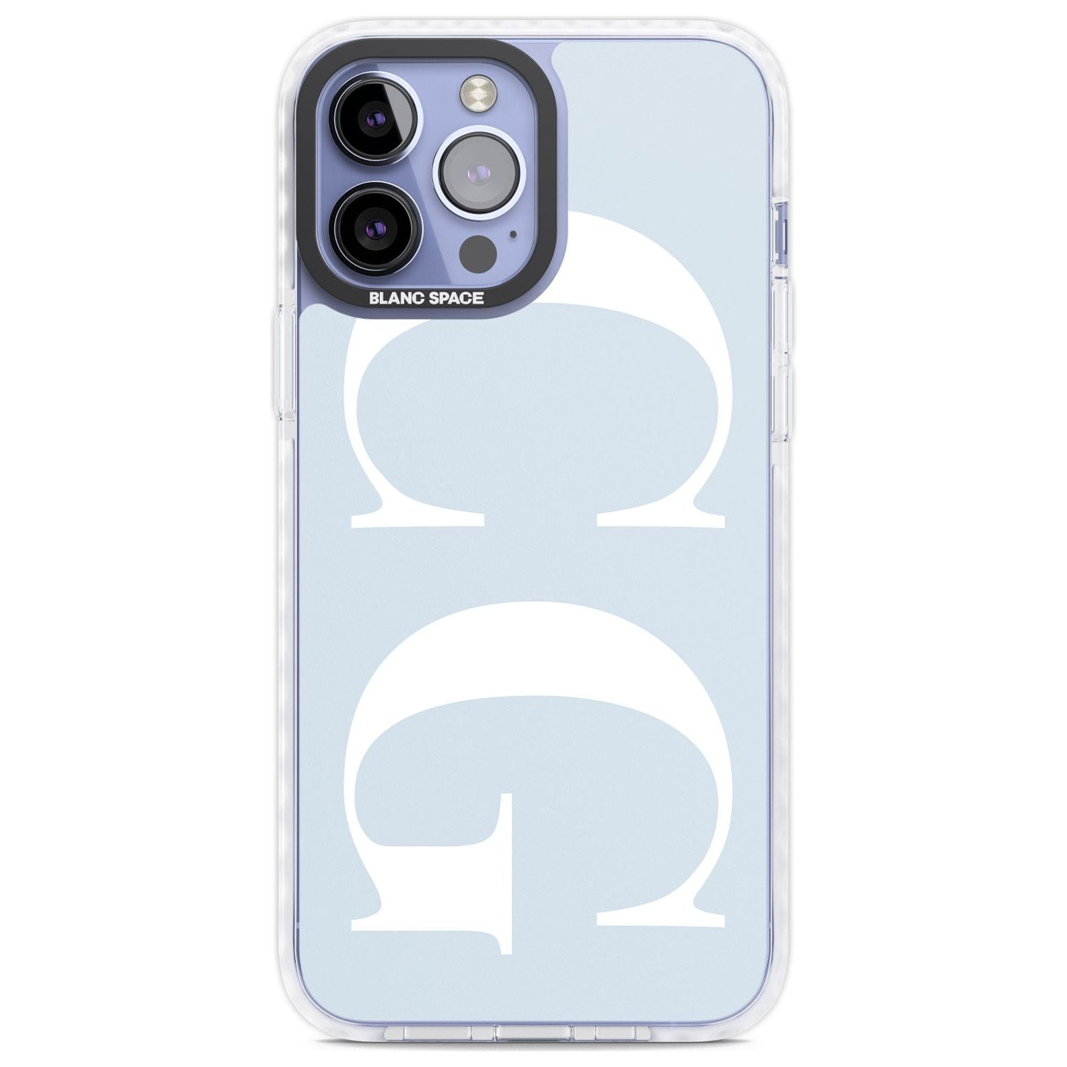 Personalised White & Blue Personalised Custom Phone Case iPhone 13 Pro Max / Impact Case,iPhone 14 Pro Max / Impact Case Blanc Space