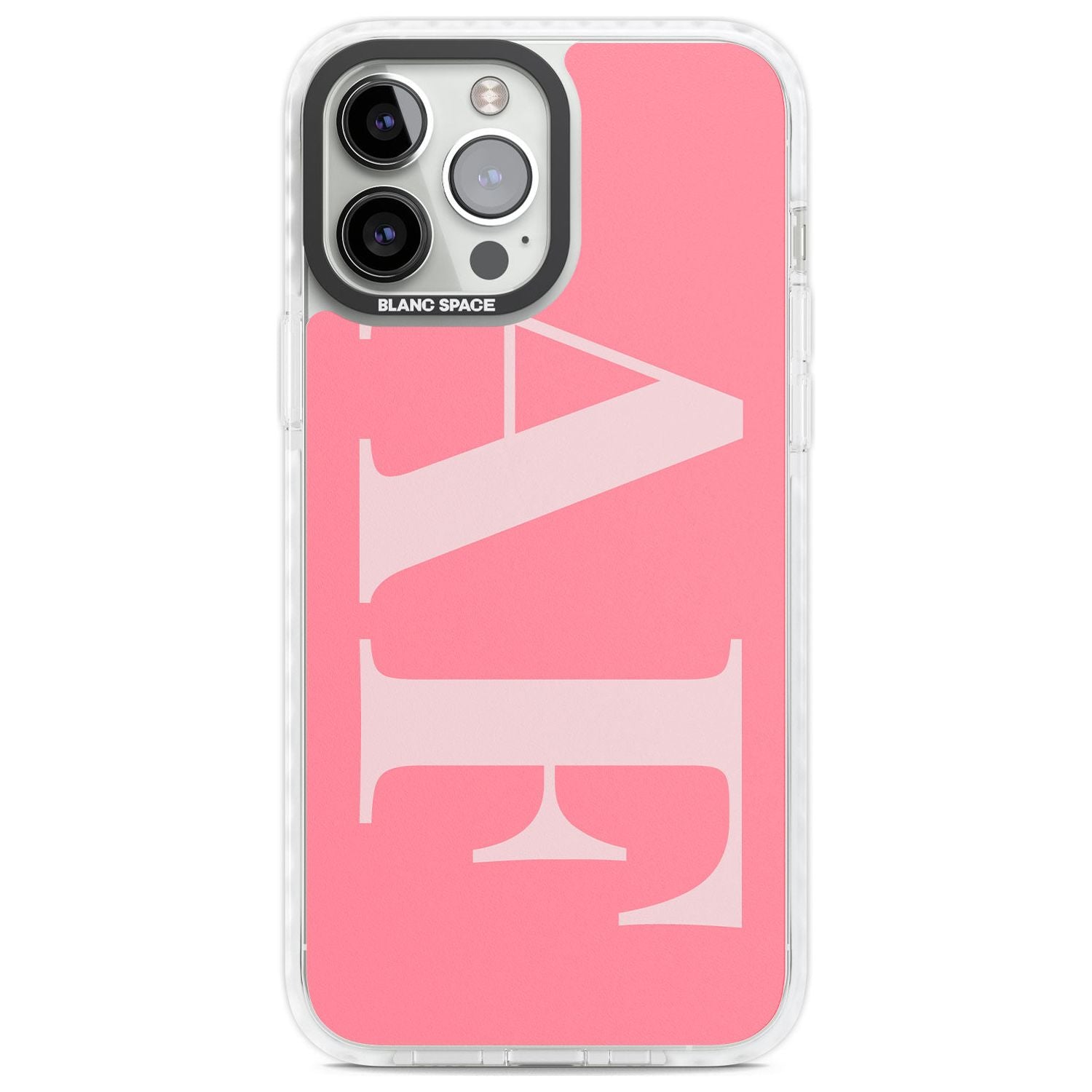 Personalised Light & Dark Pink Personalised Custom Phone Case iPhone 13 Pro Max / Impact Case,iPhone 14 Pro Max / Impact Case Blanc Space