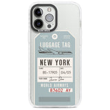 Personalised Vintage USA Luggage Tag Custom Phone Case iPhone 13 Pro Max / Impact Case,iPhone 14 Pro Max / Impact Case Blanc Space