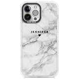 Personalised Classic Grey Marble Custom Phone Case iPhone 13 Pro Max / Impact Case,iPhone 14 Pro Max / Impact Case Blanc Space