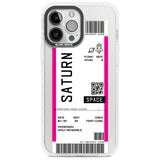 Personalised Saturn Space Travel Ticket Custom Phone Case iPhone 13 Pro Max / Impact Case,iPhone 14 Pro Max / Impact Case Blanc Space